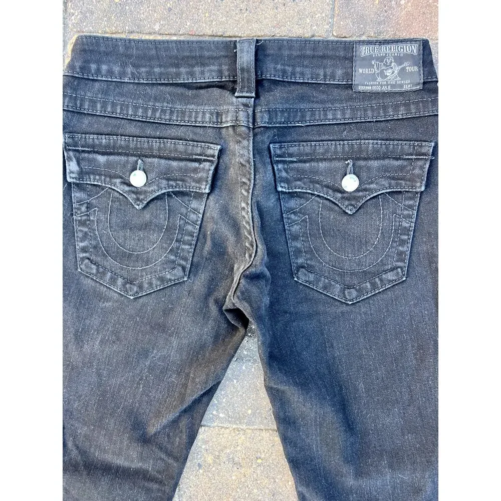 True Religion low rise black skinny jeans size 27x31 - Picture 4 of 6